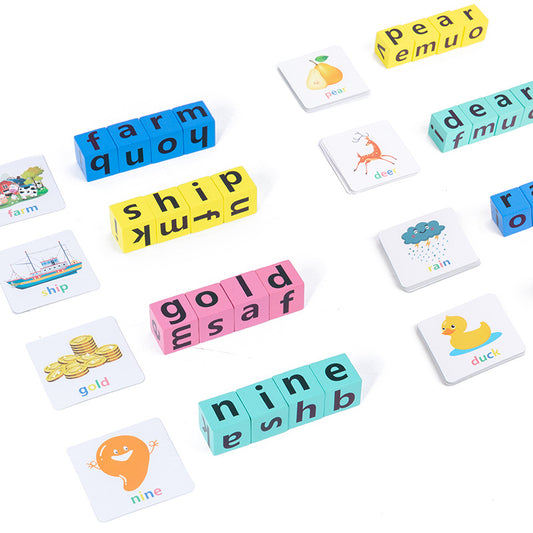 Fun English spelling words early childhood enlightenment English learning building blocks