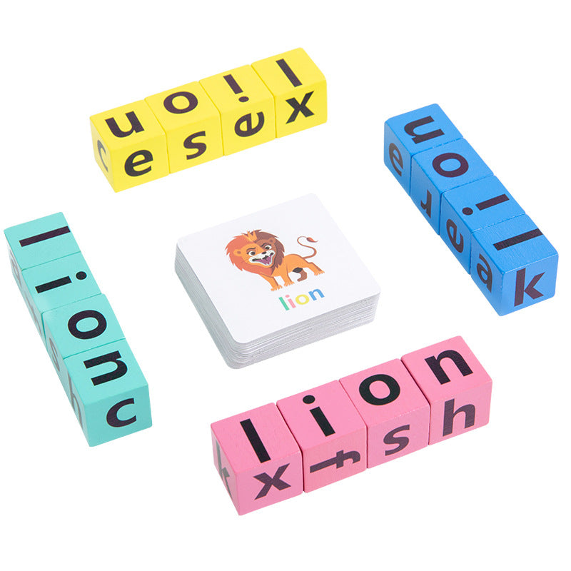 Fun English spelling words early childhood enlightenment English learning building blocks